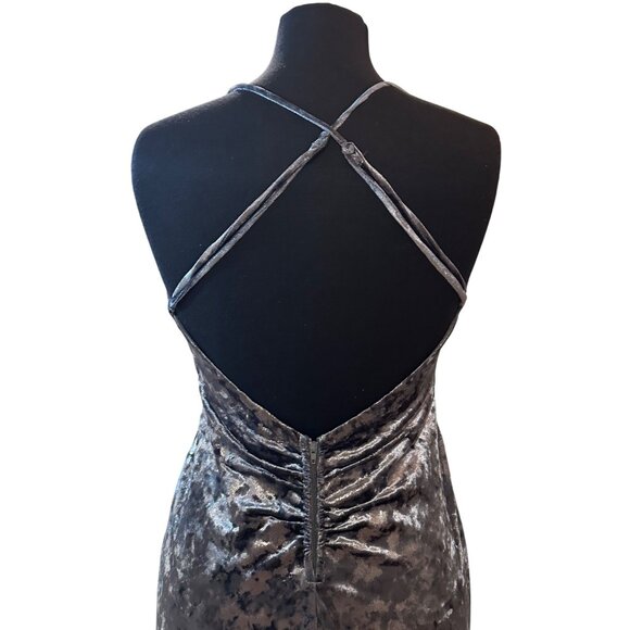 City Triangles Metallic Silver Gray Formal Dress Polyester Blend Junior Size 7 - Picture 3 of 16
